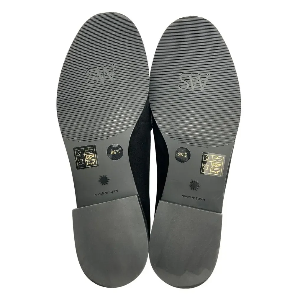 Stuart Weitzman Refined Black Palmer Sleek Royale Loafers Size 5.5 B